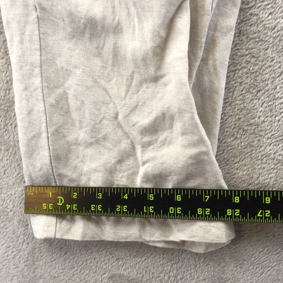 JM Collection Women's Pants Size PM Linen Blend Straight Leg Elastic Waist Beige - Picture 8 of 13